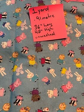 Peppa Pig Cotton  Fabric 1 Yard